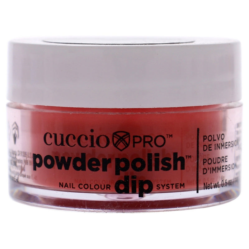 Pro Powder Polish Nail Colour Dip System - Red with Orange Undertones by Cuccio Pro for Women - 0.5 oz Nail Powder