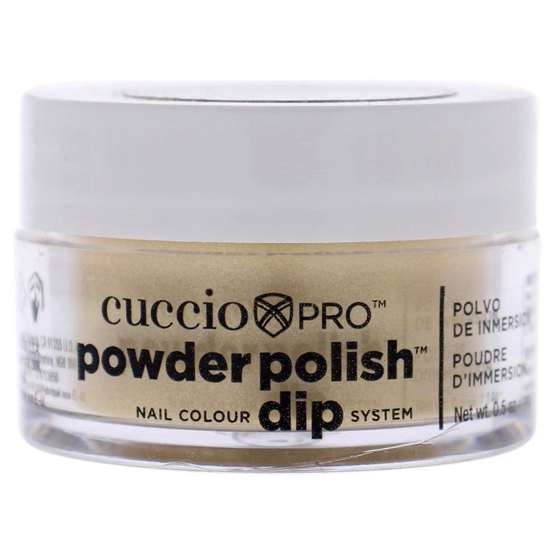 Pro Powder Polish Nail Colour Dip System - Metallic Lemon Gold by Cuccio Pro for Women - 0.5 oz Nail Powder