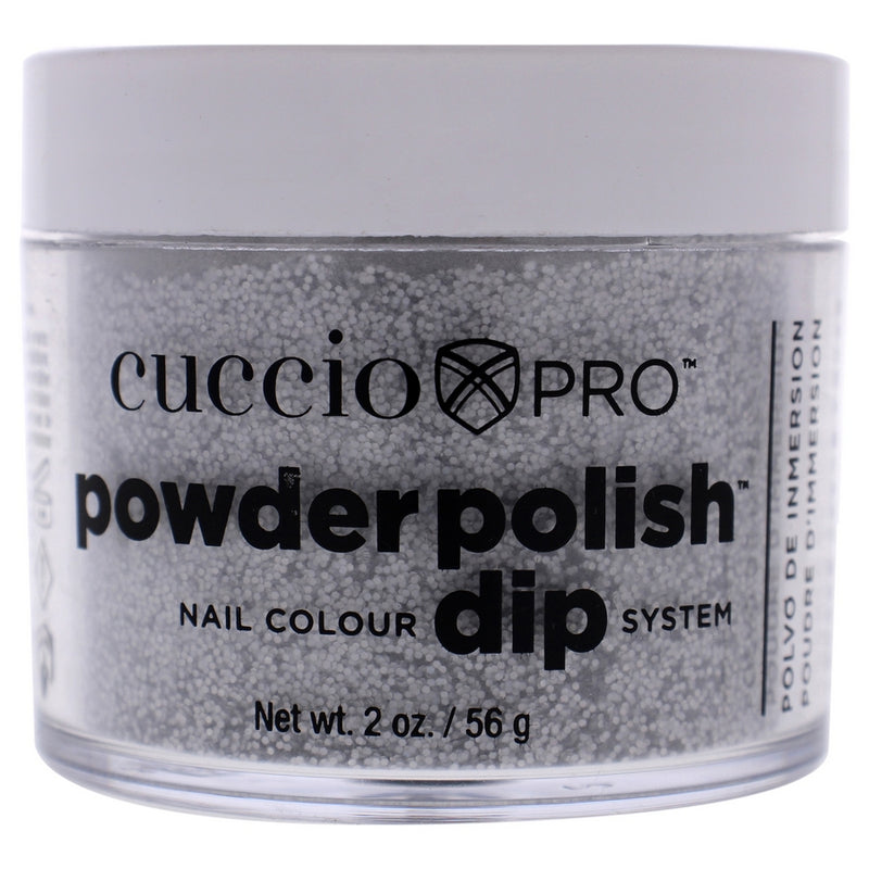 Pro Powder Polish Nail Colour Dip System - Deep Silver Glitter by Cuccio Pro for Women - 1.6 oz Nail Powder