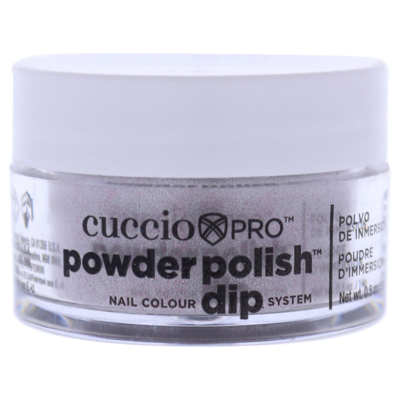 Pro Powder Polish Nail Colour Dip System - Silver With Baby Pink Glitter by Cuccio Pro for Women - 0.5 oz Nail Powder
