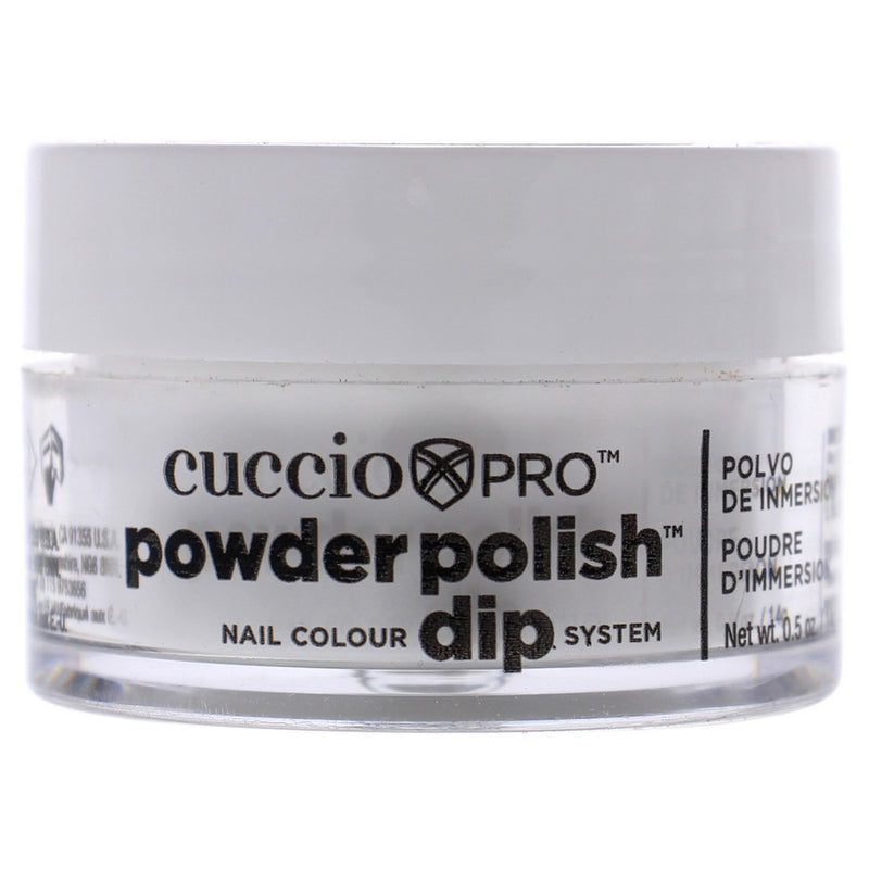 Pro Powder Polish Nail Colour Dip System - White With Silver Mica by Cuccio Pro for Women - 0.5 oz Nail Powder