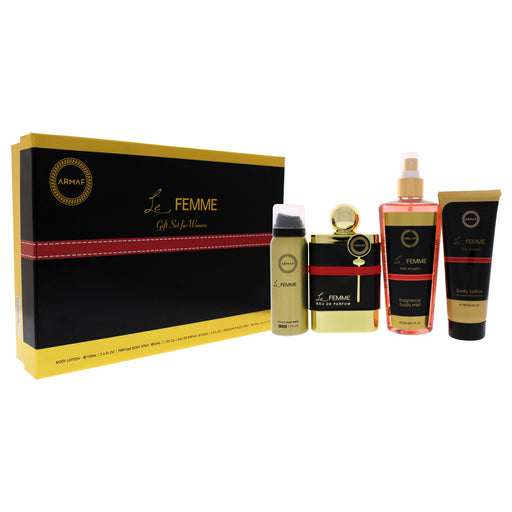 Armaf Le Femme (h B)(li Free)4pc ( B L Body Body Mist) Women's Eau De Parfum Gift Set