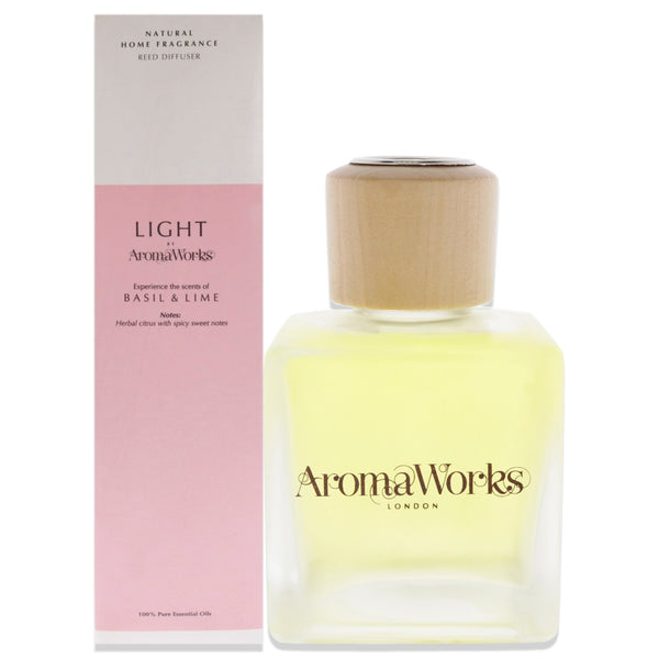 Aromaworks Light Reed Diffuser Basil And Lime Unisex Fragrance