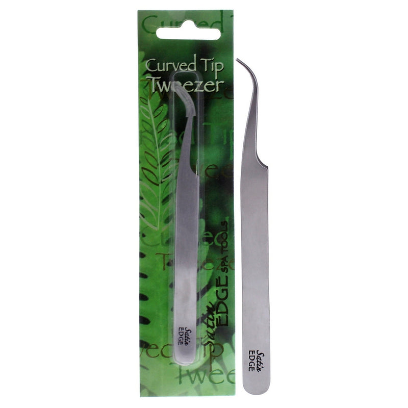 Curved Tip Tweezers by Satin Edge for Unisex - 1 Pc Tweezer