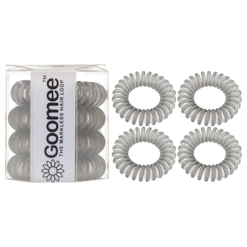The Markless Hair Loop Set - Charcoal by Goomee for Women - 4 Pc Hair Tie
