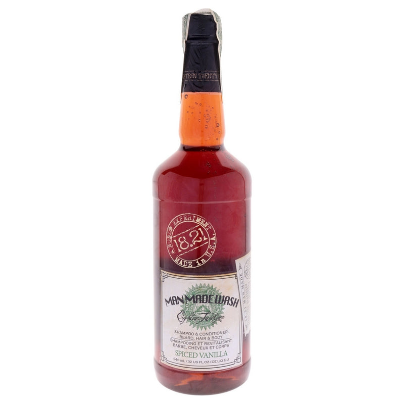 Man Made Wash - Spiced Vanilla by 18.21 Man Made for Men - 32 oz 3-In-1 Shampoo, Conditioner and Body Wash