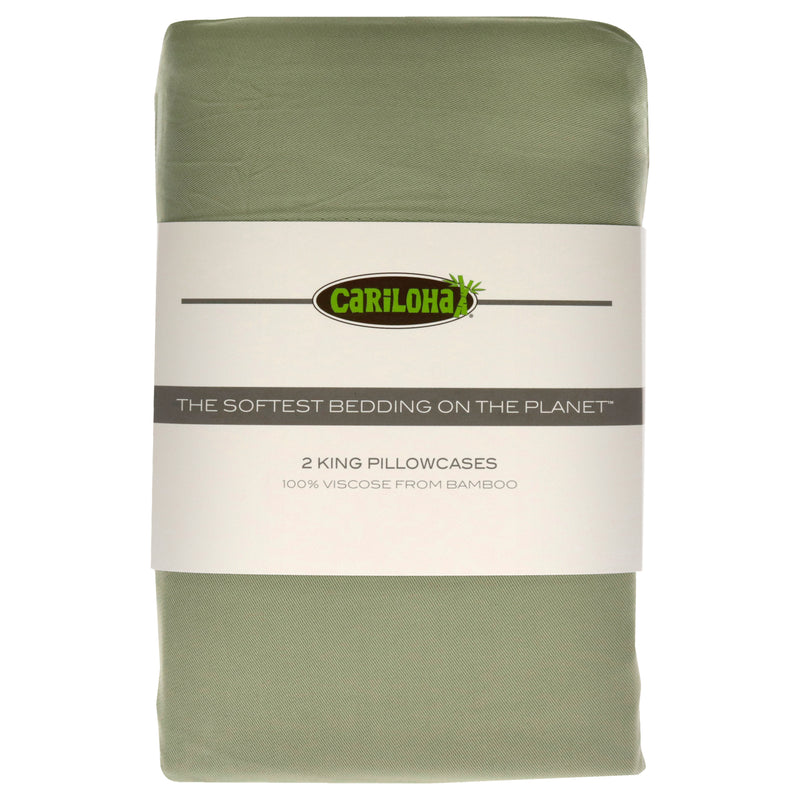 Cariloha Classic Bamboo Pillowcase Sage-King Unisex Gift Set