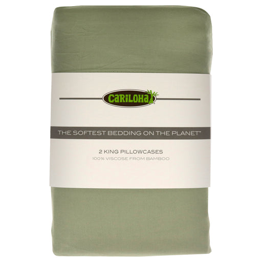 Cariloha Classic Bamboo Pillowcase Sage-King Unisex Gift Set