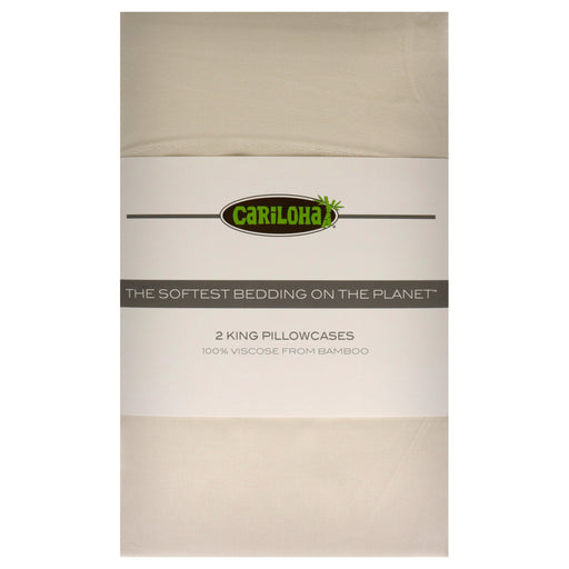Cariloha Classic Bamboo Pillowcase Ivory-King Unisex Gift Set