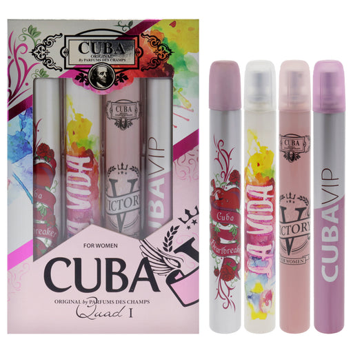 Cuba Quad I Women's Eau De Parfum Gift Set