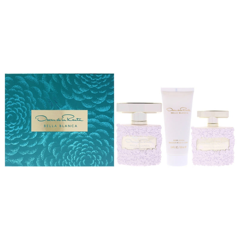 Bella Blanca by Oscar De La Renta for Women - 3 Pc Gift Set 3.4oz EDP Spray, 1oz EDP Spray, 3.4oz Body Lotion