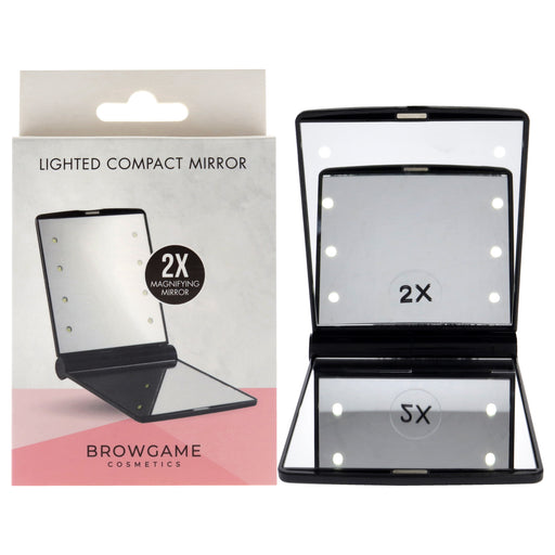 Browgame Lighted Compact Mirror Women's Gift Set