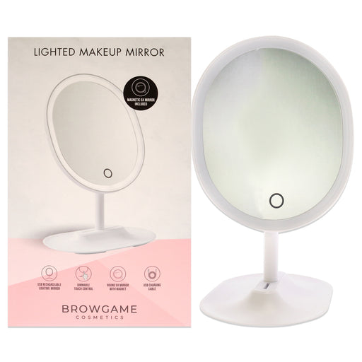 Browgame Original Lighted Makeup Mirror Women's Gift Set