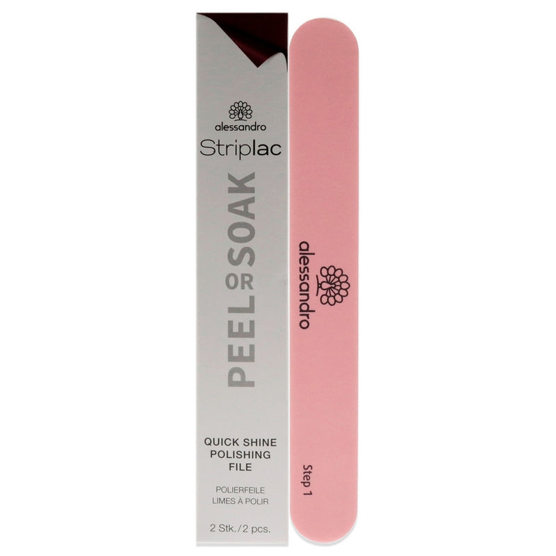 Striplac Peel or Soak Quick Shine Polishing File by Alessandro for Women 2 Pc Nail File