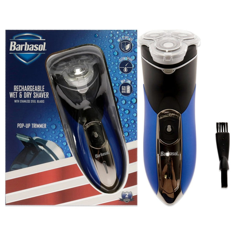 Rechargeable Wet and Dry Shaver - Gray-Blue by Barbasol for Men - 1 Pc Trimmer
