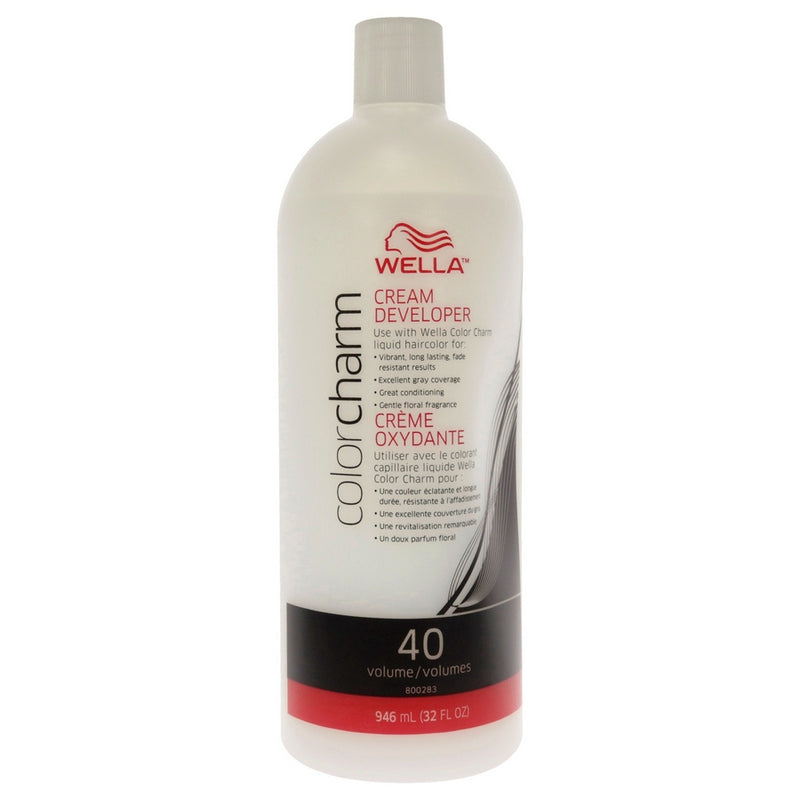 Color Charm 40 Volume Creme Developer by Wella for Unisex - 32 oz Lightener