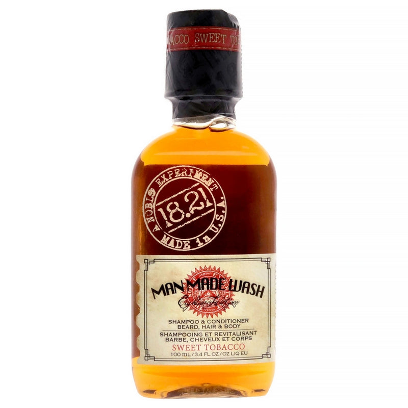 3-In-1 Man Made Wash - Sweet Tobacco by 18.21 Man Made for Men - 3.4 oz Shampoo, Conditioner and Body Wash