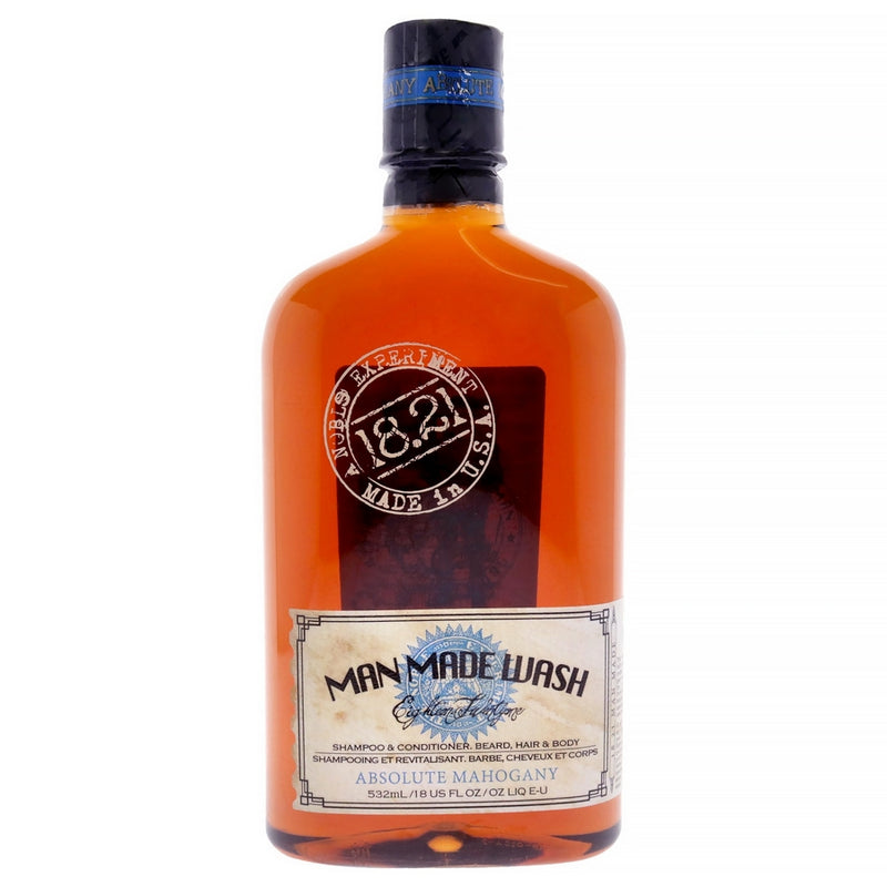 3-In-1 Man Made Wash - Absolute Mahogany by 18.21 Man Made for Men - 18 oz Shampoo, Conditioner and Body Wash