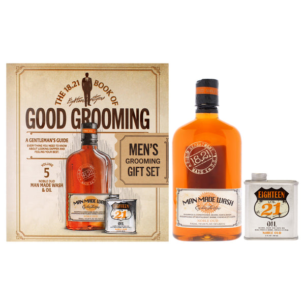 18.21 Man Made Book Of Good Grooming Volume 5 Noble Oud Men's Gift Set