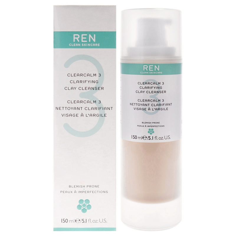 Clearcalm 3 Clarifying Clay Cleanser by REN for Unisex - 5.1 oz Cleanser (Tester)