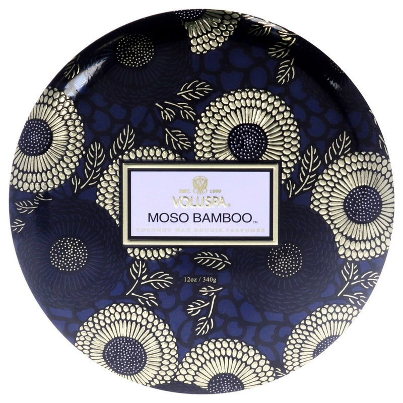 Japonica Collection 3 Wick Tin Candle - Moso Bamboo by Voluspa for Unisex - 12 oz Candle