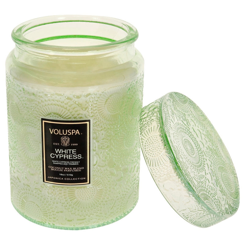 Japonica Collection Large - White Cypress - Large by Voluspa for Unisex - 18 oz Candle