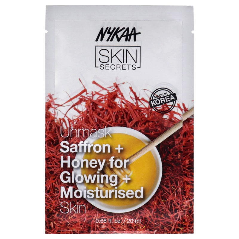 Skin Secrets Sheet Mask - Saffron and Honey by Nykaa Naturals for Women - 1 Pc Mask