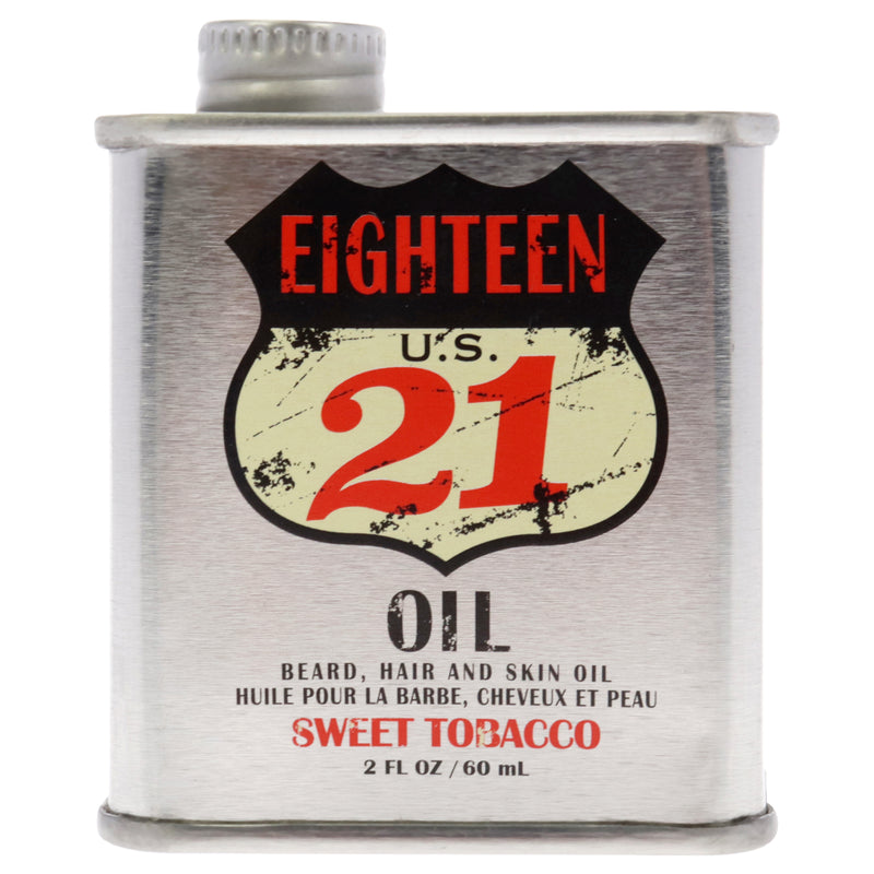 18.21 Man Made Sweet Tobacco Beard Hair And Skin Oil for Men