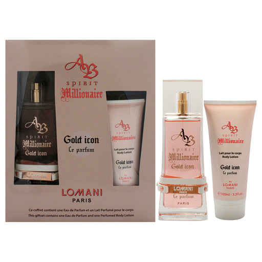 Lomani Ab Spirit Millionaire Le Gold Icon Women's Eau De Parfum Gift Set