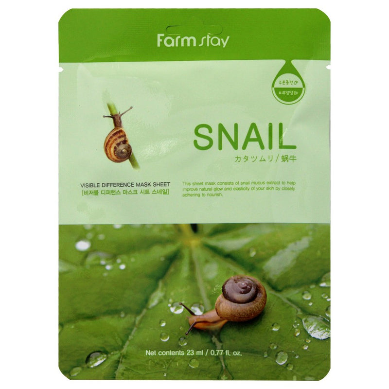 Visible Difference Mask Sheet - Snail by FarmStay for Women - 1 Pc Mask