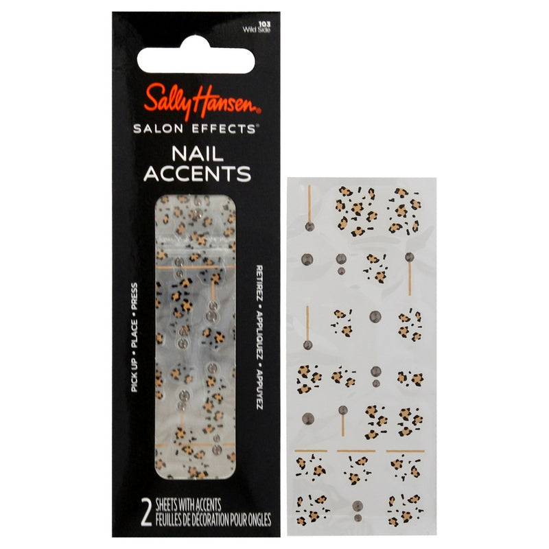 Salon Effects Nail Accents - 103 Wild Side by Sally Hansen for Women - 40 Pc Sticker