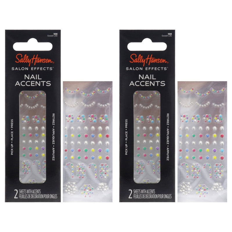 Salon Effects Nail Accents - 106 Sweet Life by Sally Hansen for Women - 40 Pc Sticker