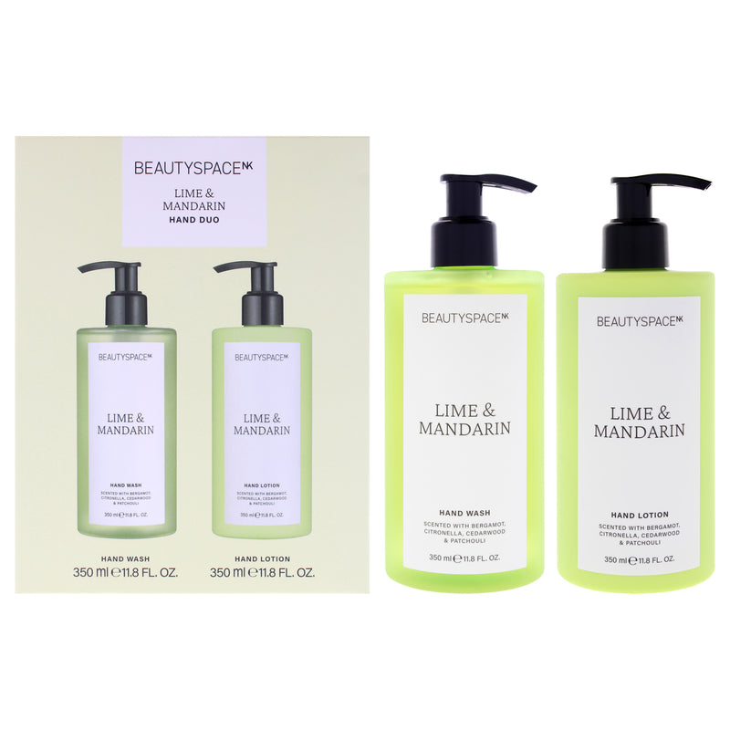 Beautyspace Beauty Space Hand Lotion Duo Limen And Mandarin Unisex Gift Set