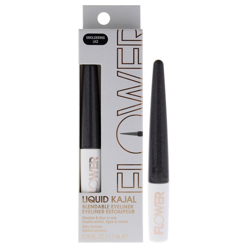 Liquid Kajal Blendable Eyeliner - LK2 Smoldering by Flower Beauty for Women - 0.05 oz Eyeliner