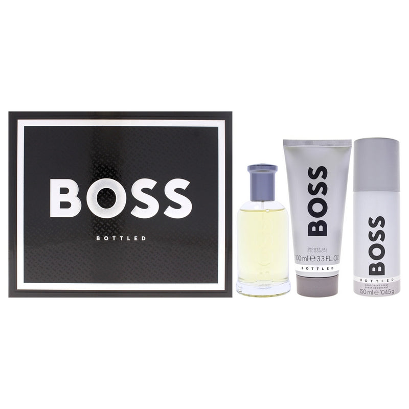 Boss Bottled By Hugo Boss For Men - 3 Pc Gift Set 3.3Oz Edt Spray, 3.3Oz Shower Gel, 5.1Oz Deodorant Spray