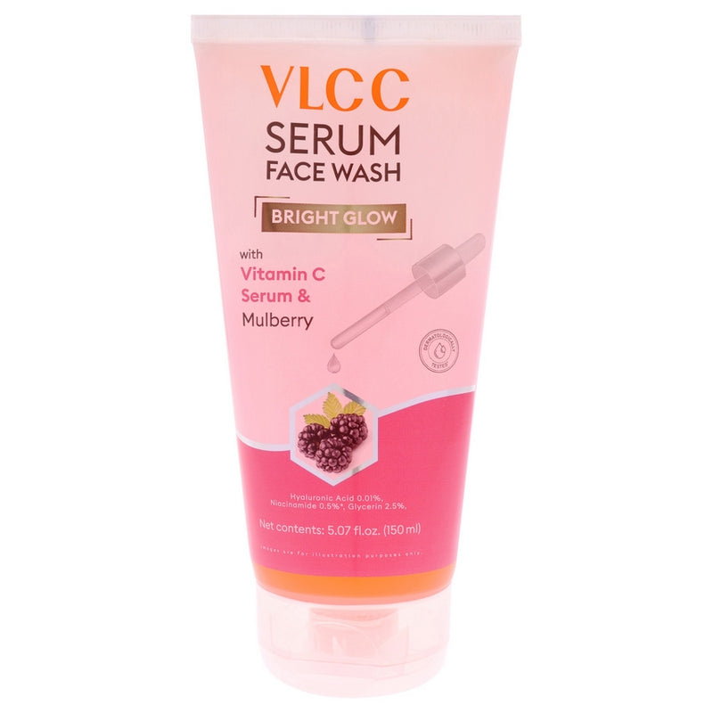 Bright Glow Serum Face Wash - Mulberry by VLCC for Unisex - 5.07 oz Cleanser