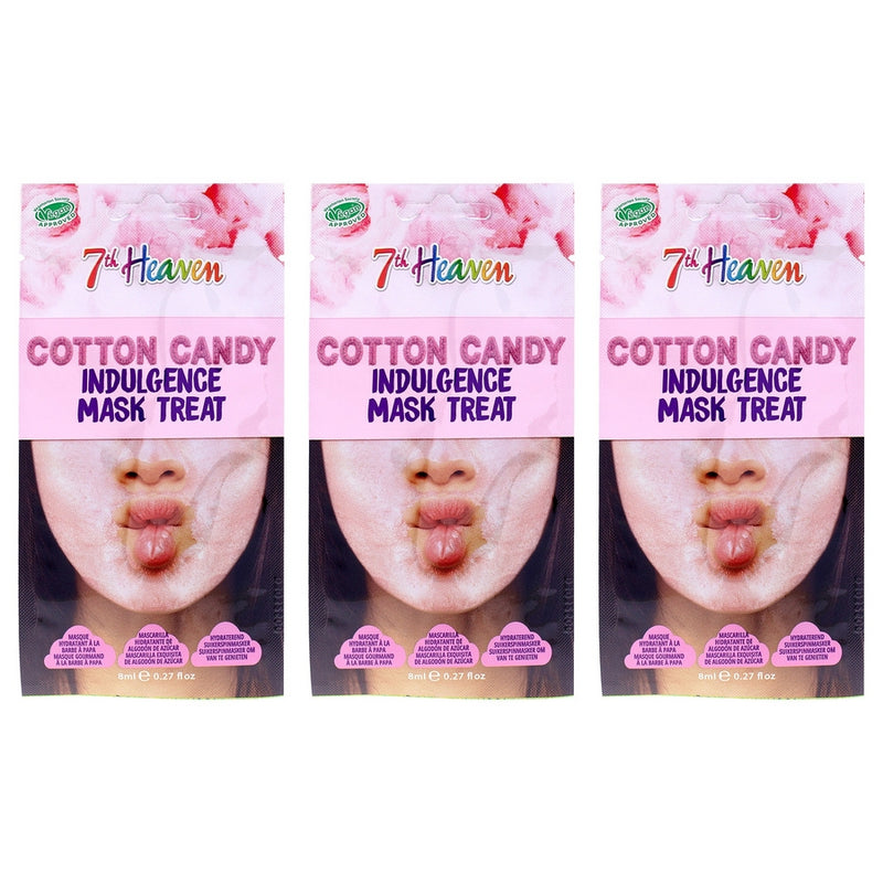 Cotton Candy Light Moisturising Skincare by 7th Heaven for Women - 3 x 0.27 oz Mask