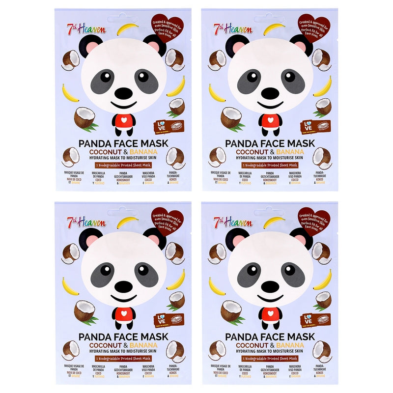 Panda Party Facial Sheet Mask by 7th Heaven for Kids - 4 Pc Mask