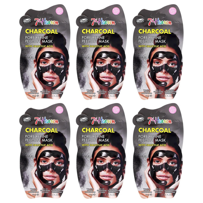 Charcoal Peel Off by 7th Heaven for Women - 6 x 0.33 oz Mask