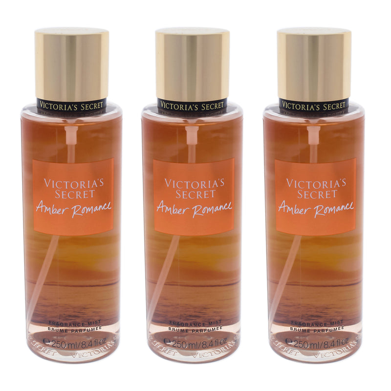 Victoria's Secret Amber Romance Pack Of 3 Women's Fragrance Mist