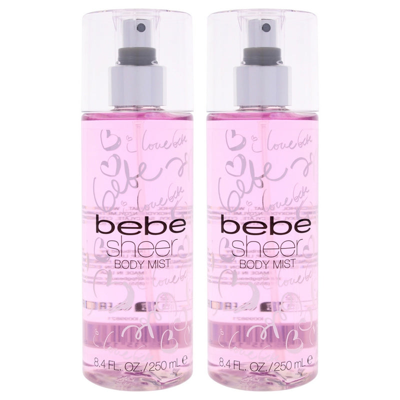 Bebe Sheer by Bebe for Women - 8.4 oz Body Mist - Pack of 2