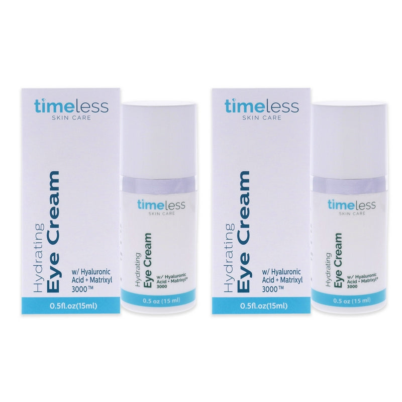 Hydrating Hyaluronic Acid Eye Cream by Timeless for Unisex - 0.5 oz Cream - Pack of 2
