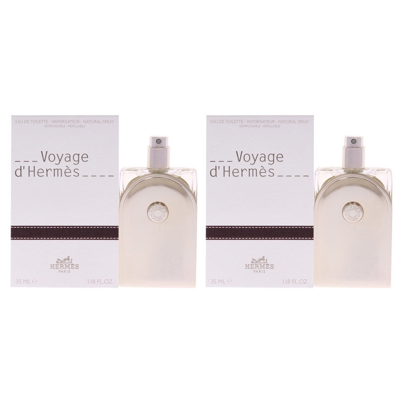 Voyage Dhermes By Hermes For Unisex - 1.18 Oz Edt Spray (Refillable) - Pack Of 2