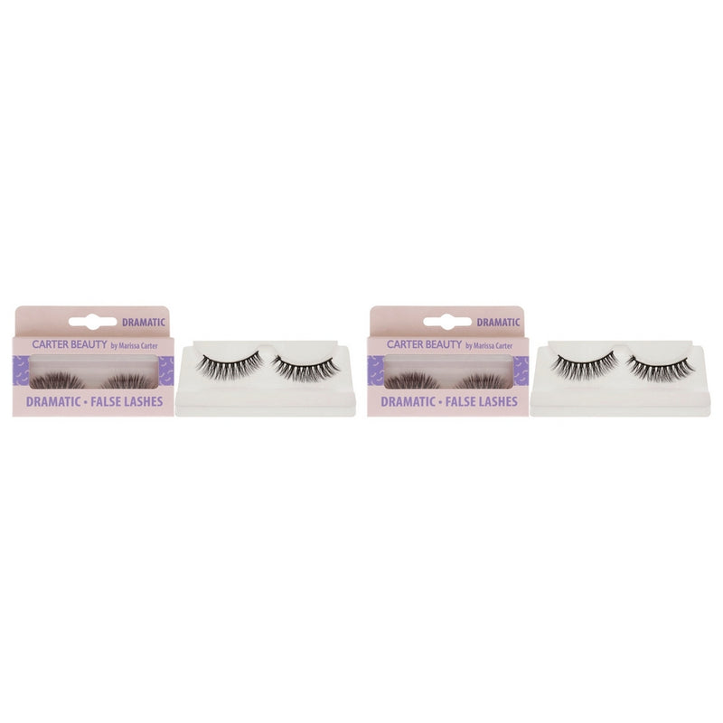 False Lashes - Dramatic by Carter Beauty for Women - 1 Pair Eyelashes - Pack of 2
