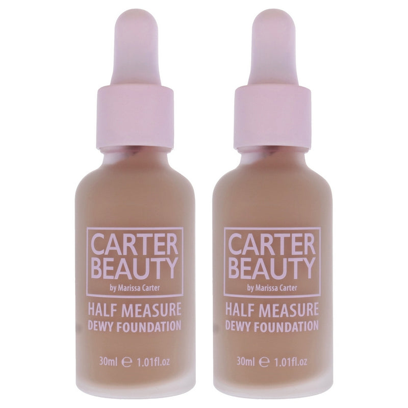 Half Measure Dewy Foundation - Caramel Chew by Carter Beauty for Women - 1.01 oz Foundation - Pack of 2