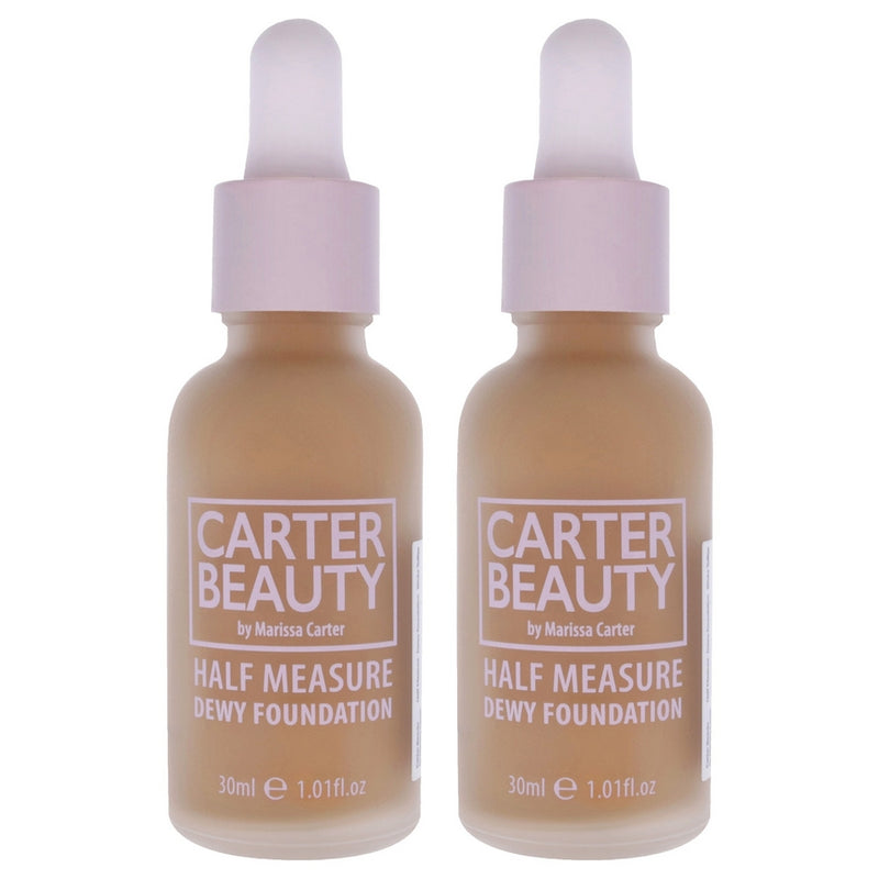 Half Measure Dewy Foundation - Sticky Toffee by Carter Beauty for Women - 1.01 oz Foundation - Pack of 2