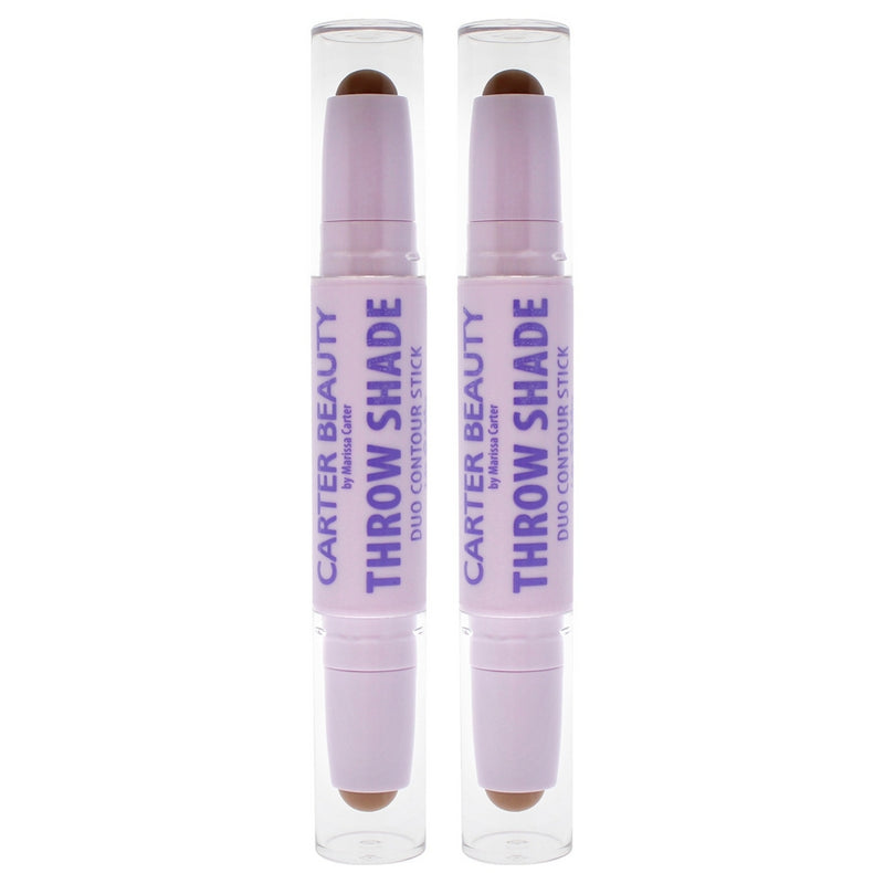 Throw Shade Duo Contour Stick - Dark by Carter Beauty for Women - 0.08 oz Contour - Pack of 2