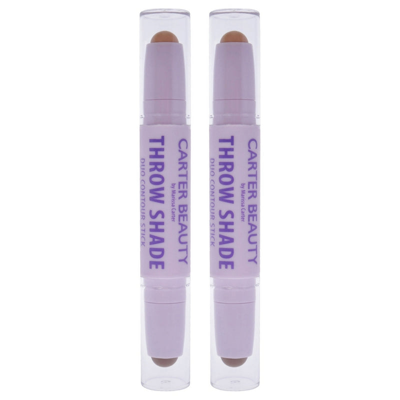 Throw Shade Duo Contour Stick - Medium by Carter Beauty for Women - 0.08 oz Contour - Pack of 2