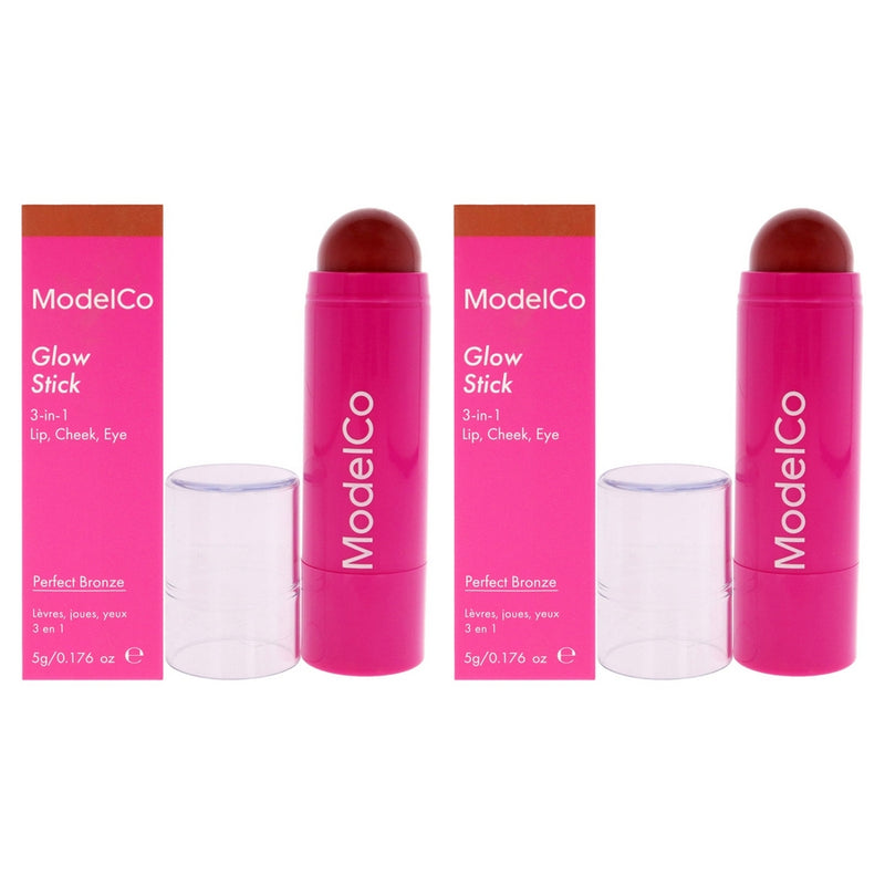 Glow Stick 3-In-1 - Perfect Bronze by ModelCo for Women - 0.176 oz Makeup - Pack of 2