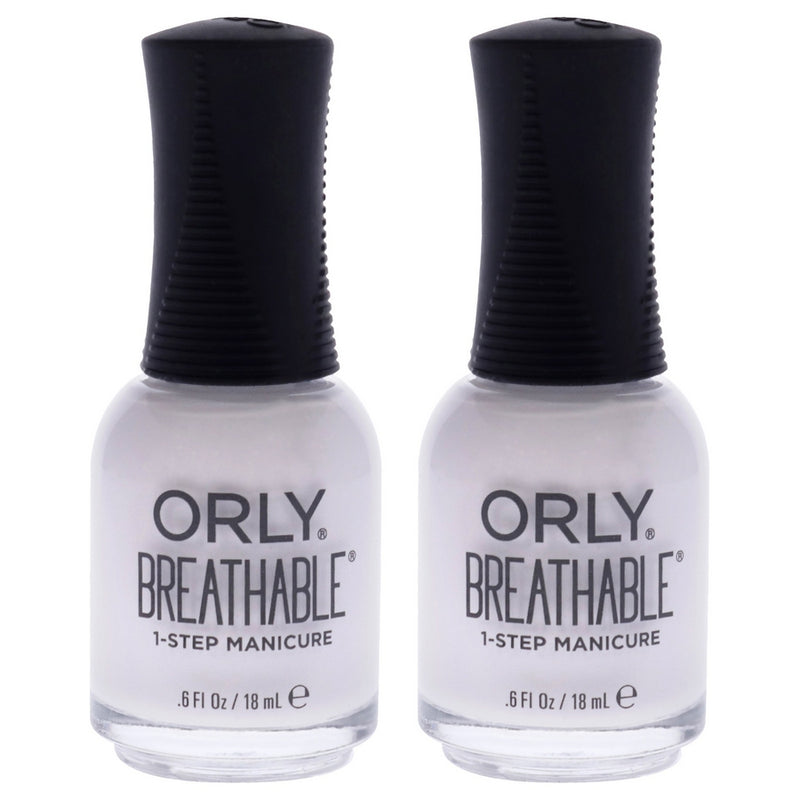 Breathable Treatment Plus Color - 20908 Barely There by Orly for Women - 0.6 oz Nail Polish - Pack of 2
